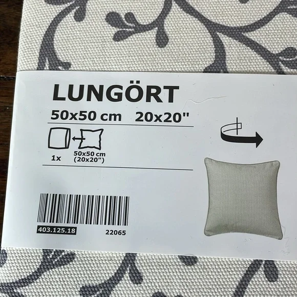 LUNGORT IKEA pillow covers - pair 20” x 20” basic pattern and nice hand feel - Picture 4 of 7